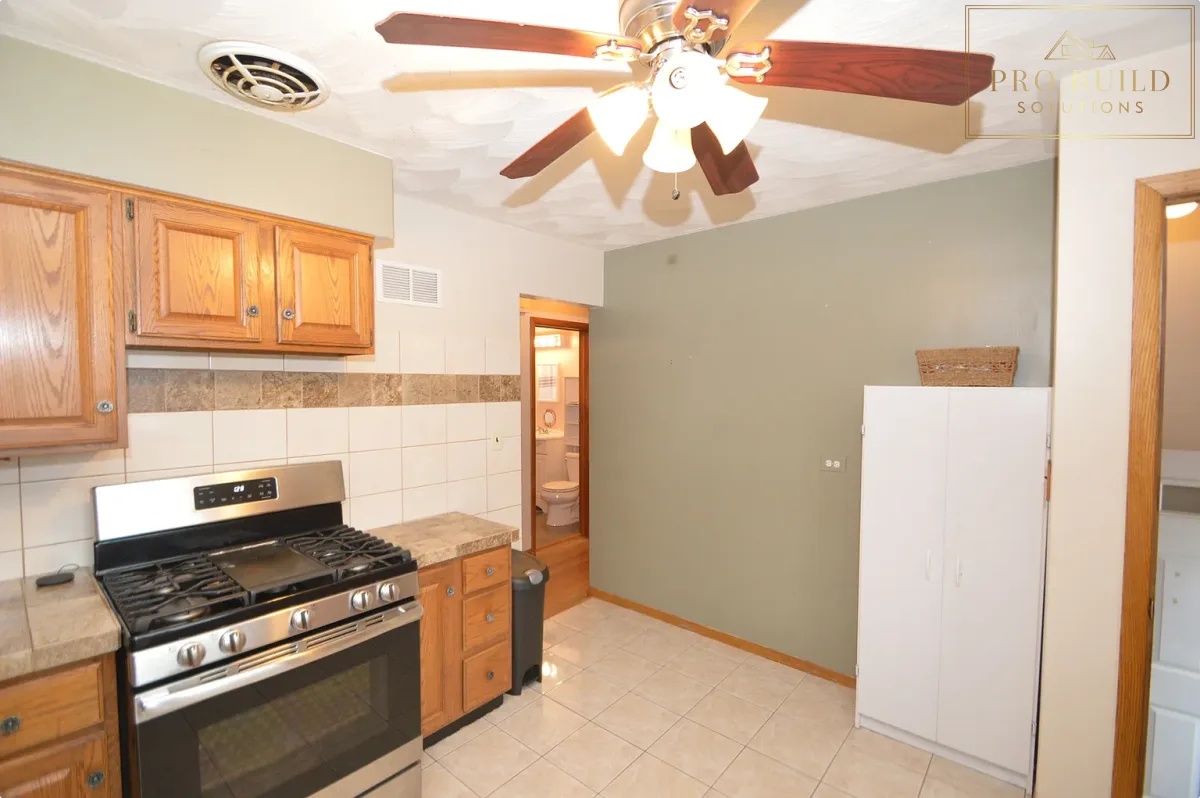 12*12 Ceramic Tile on Wall, Old Exhaust Fan, Ceramic Countertops, Old Fan, La Grange