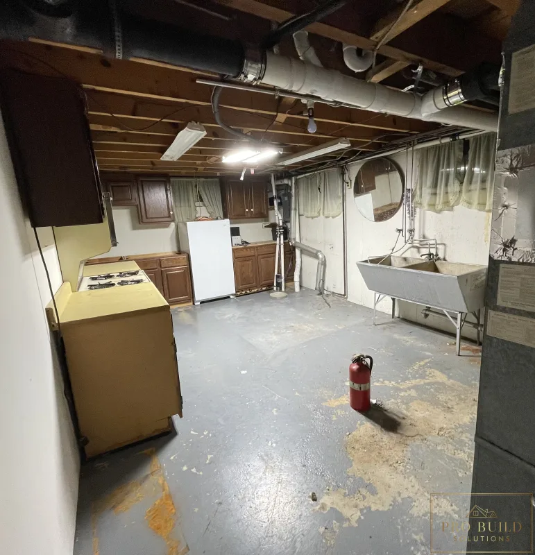 View of the Basement's Mechanical area before creating a proper room, Glen Ellyn, IL