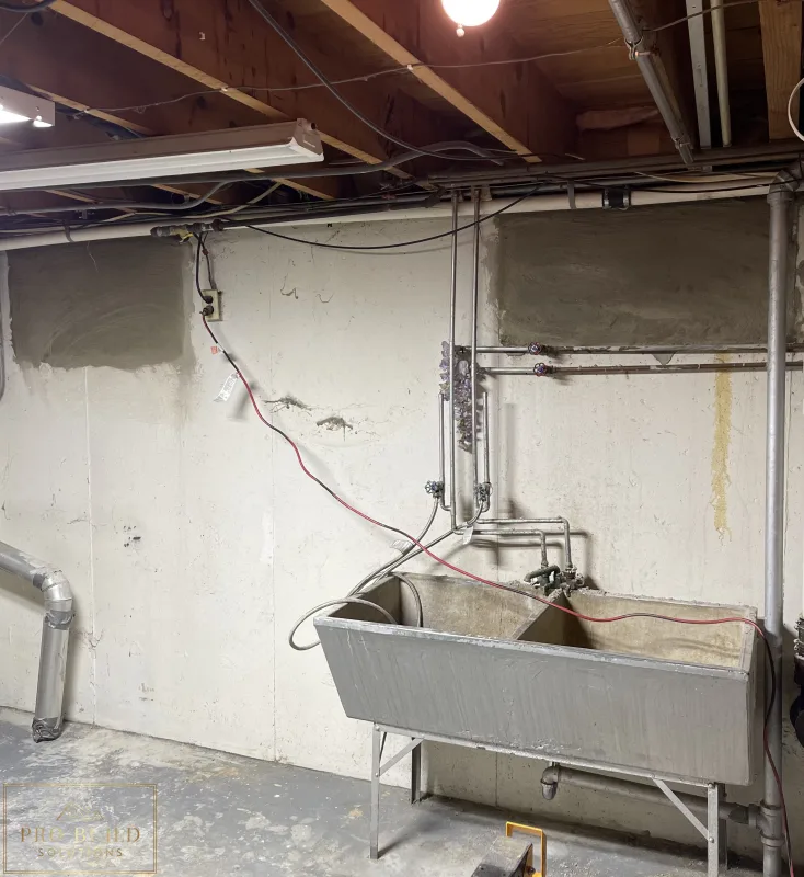 Views of Open Basement before Bathroom Buildout, Itasca