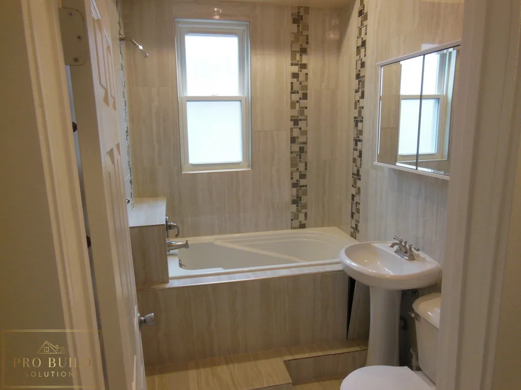 Bathroom Renovation, Jacuzzi, New Tiles, Vanity Mirror and Lighting, Lombard