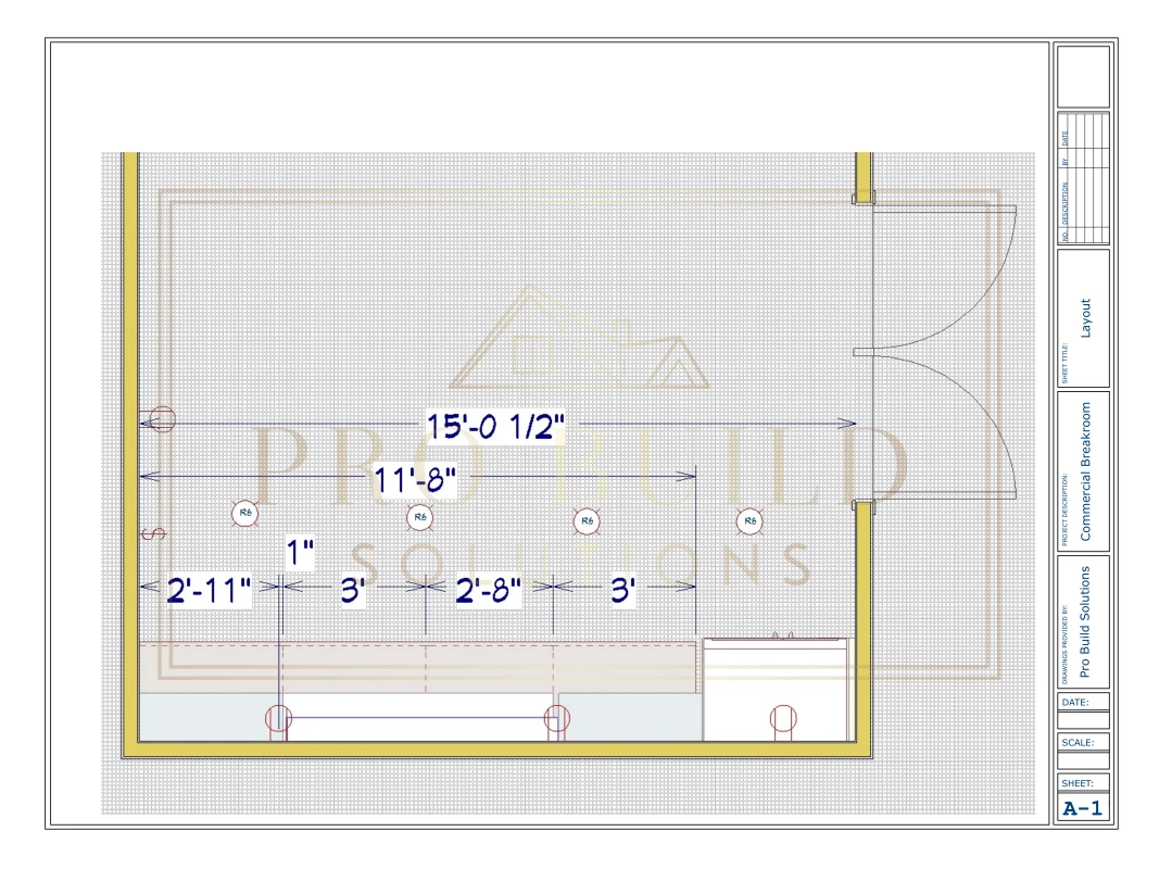 Kitchen layout plan, Oswego, IL