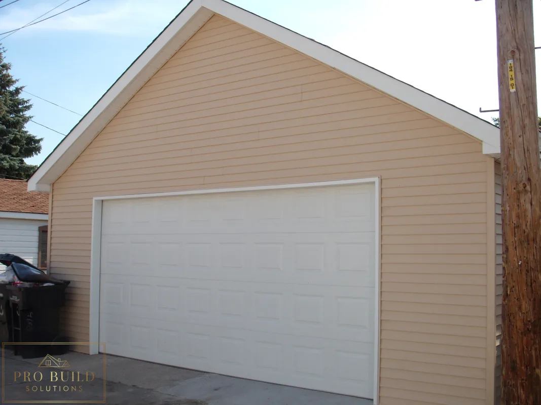 Garage Build Front View, Chicago