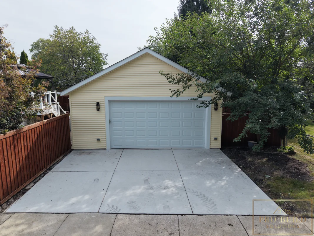 Traditional home exterior with raised front porch, wood railings, and clean curb appeal updates, Lombard