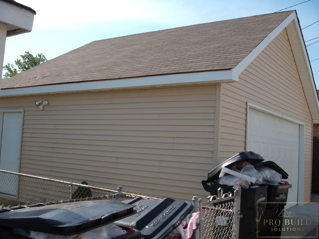 Garage Build Side View, Chicago