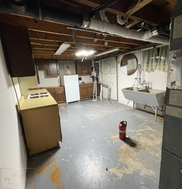 Views of Open Basement where Bathroom is to be created, Itasca, IL