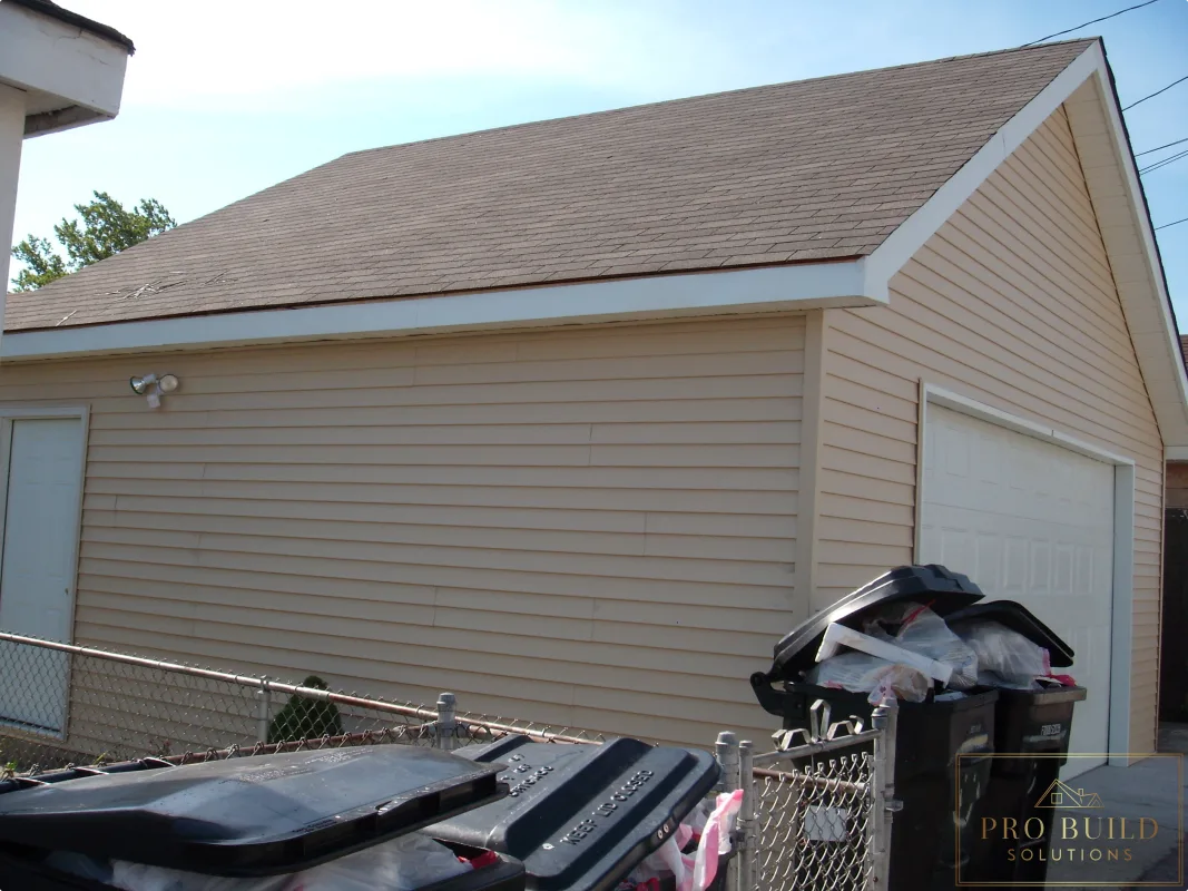 Garage Build Side View, Chicago