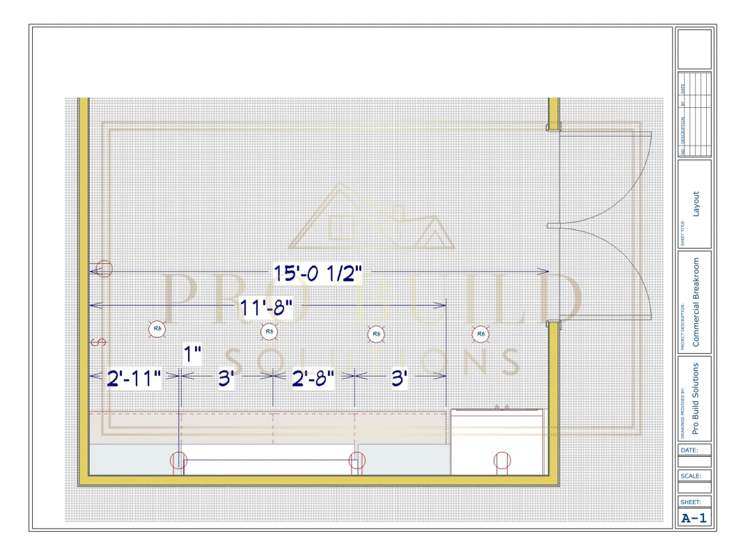Kitchen layout plan, Oswego, IL