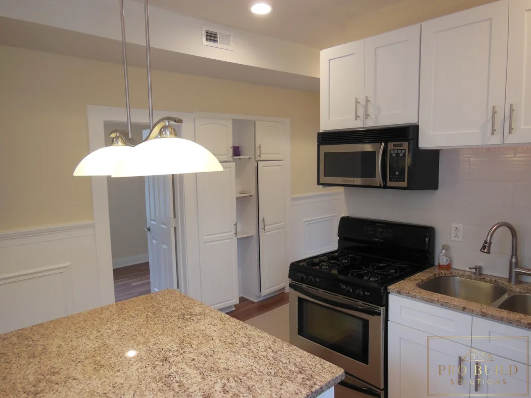Custom Pantry, White Cabinets, New Appliances, Granite Countertop, Lombard, IL
