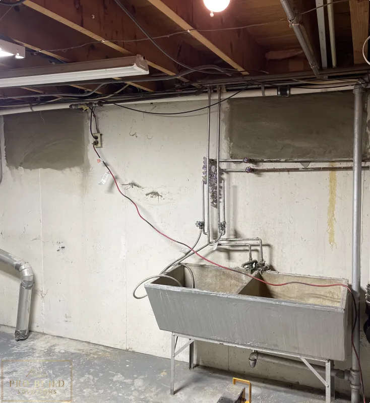 Views of Open Basement before Bathroom Buildout, Itasca