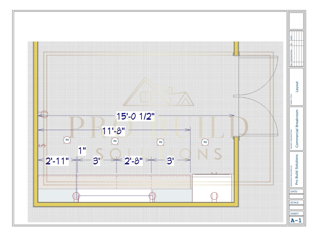 Kitchen layout plan, Oswego, IL