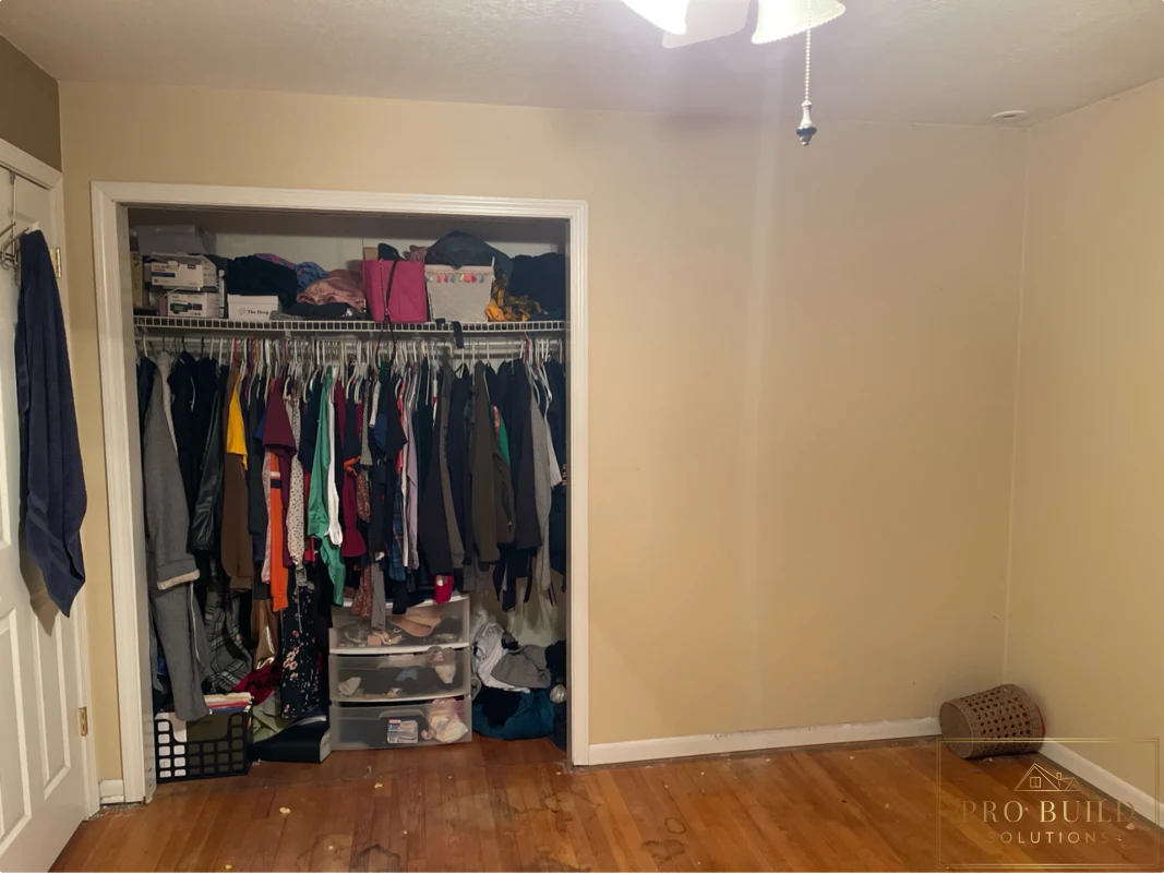 Original Closet Space with BiFold Doors, Wheaton, IL